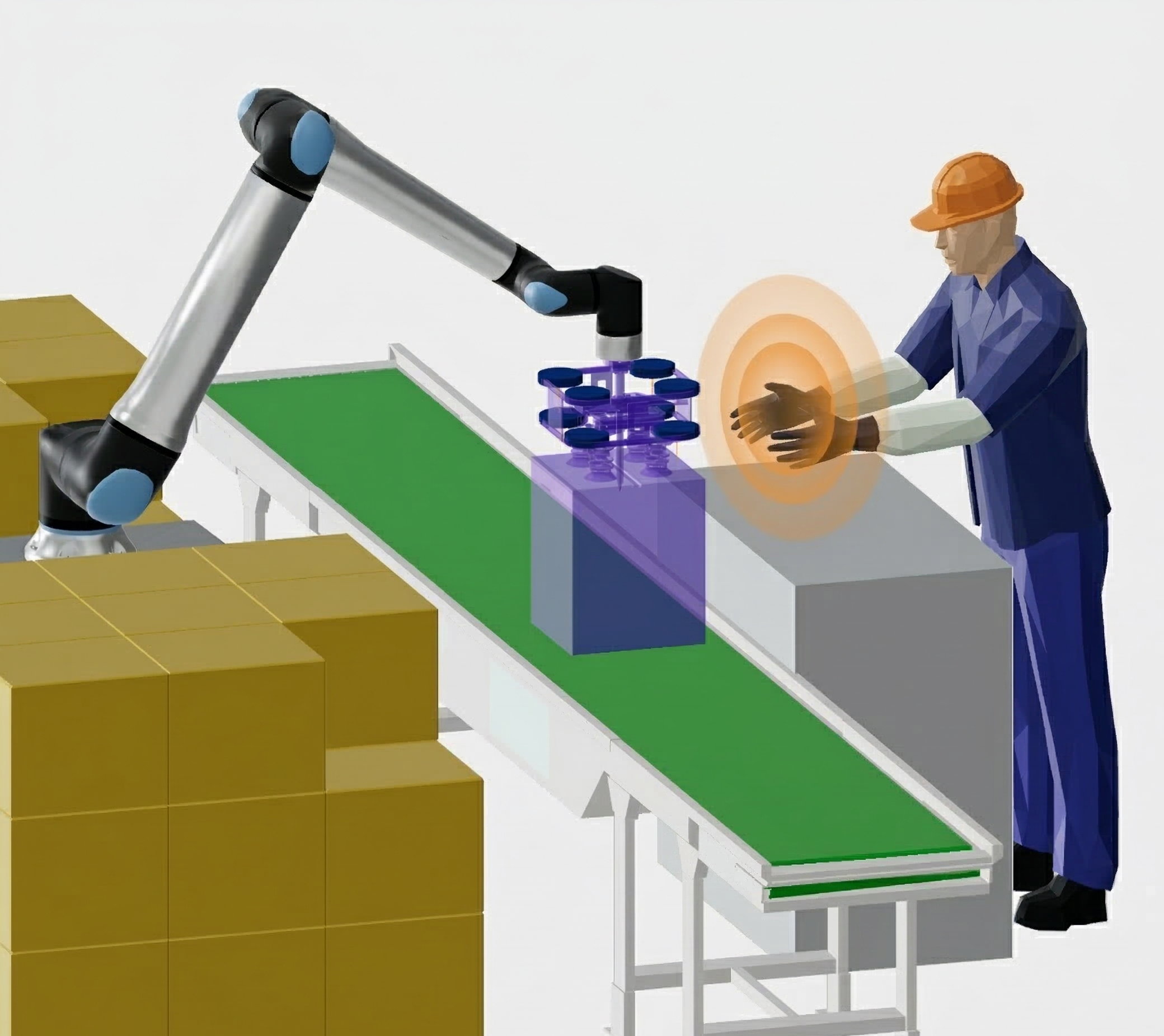 손 충돌 상황 가정